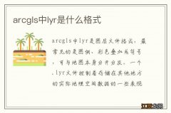 arcgls中lyr是什么格式