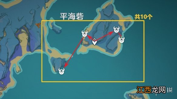 原神海乱鬼分布图 3.2刀镡收集路线