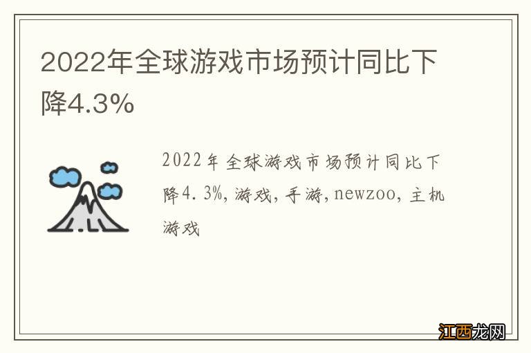 2022年全球游戏市场预计同比下降4.3%