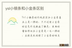 ysl小银条和小金条区别