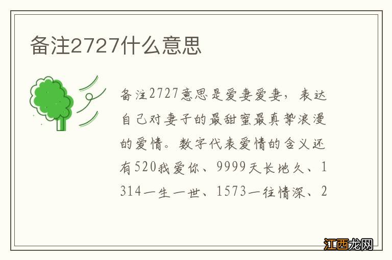 备注2727什么意思