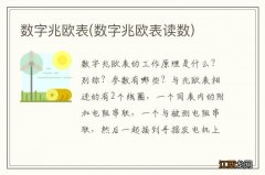 数字兆欧表读数 数字兆欧表