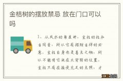 金桔树的摆放禁忌 放在门口可以吗