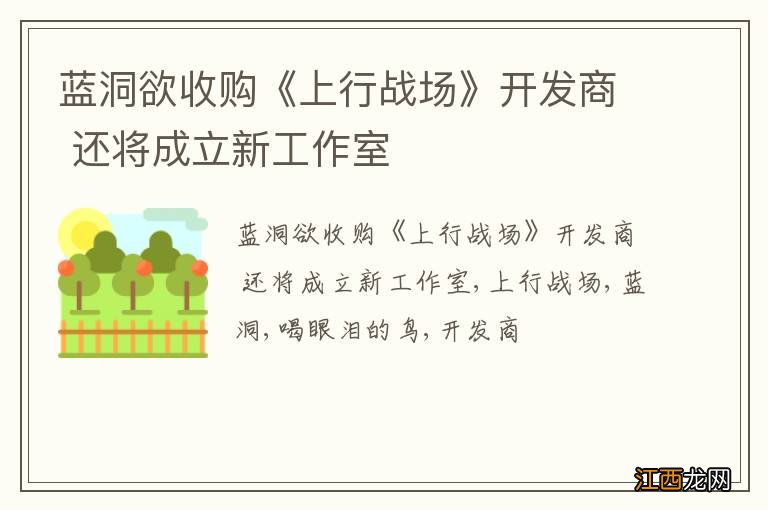 蓝洞欲收购《上行战场》开发商 还将成立新工作室