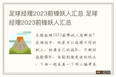 足球经理2023前锋妖人汇总 足球经理2023前锋妖人汇总