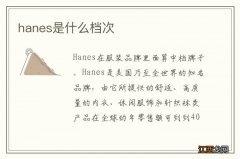 hanes是什么档次