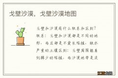 戈壁沙漠，戈壁沙漠地图