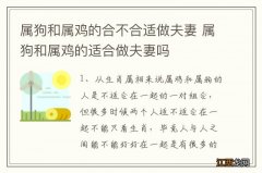 属狗和属鸡的合不合适做夫妻 属狗和属鸡的适合做夫妻吗