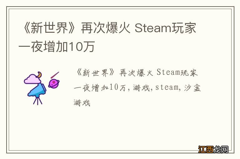 《新世界》再次爆火 Steam玩家一夜增加10万