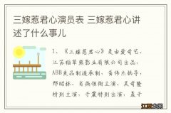 三嫁惹君心演员表 三嫁惹君心讲述了什么事儿