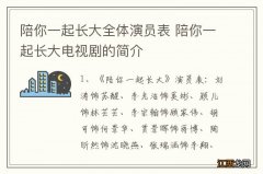 陪你一起长大全体演员表 陪你一起长大电视剧的简介