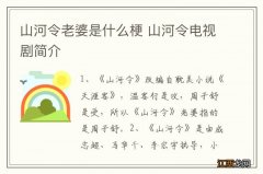 山河令老婆是什么梗 山河令电视剧简介