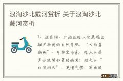 浪淘沙北戴河赏析 关于浪淘沙北戴河赏析