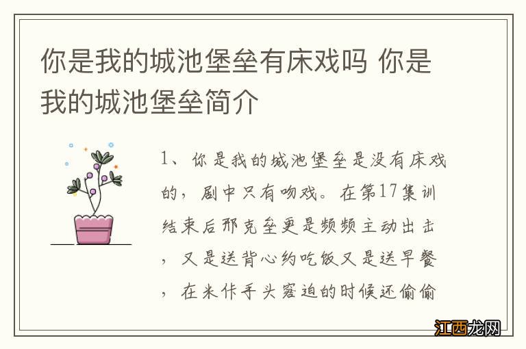 你是我的城池堡垒有床戏吗 你是我的城池堡垒简介