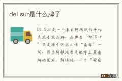 del sur是什么牌子