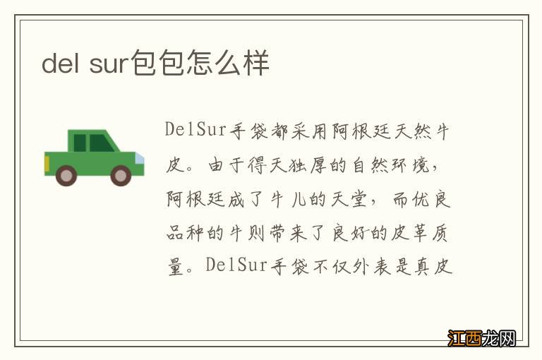 del sur包包怎么样