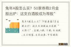 兔年A股怎么买？50家券商2月金股出炉：这支白酒股成为荐股“大热门”