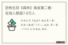 恐怖生存《森林》焕发第二春：在线人数超7.6万人