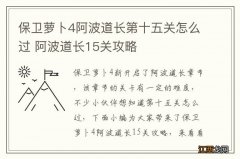 保卫萝卜4阿波道长第十五关怎么过 阿波道长15关攻略