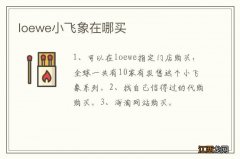 loewe小飞象在哪买