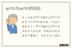 spf35与spf50的区别