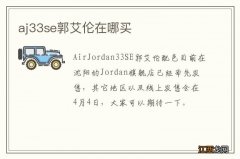 aj33se郭艾伦在哪买