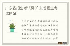 广东省招生考试网站 广东省招生考试网