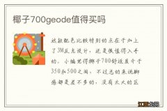 椰子700geode值得买吗