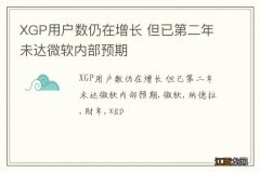 XGP用户数仍在增长 但已第二年未达微软内部预期