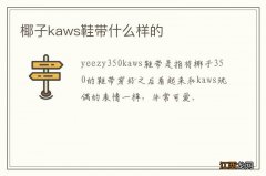 椰子kaws鞋带什么样的