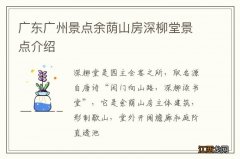 广东广州景点余荫山房深柳堂景点介绍