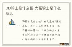 DD骑士是什么梗 大蛋骑士是什么意思