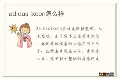 adidas lxcon怎么样