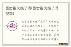 巨齿鲨灭绝了吗视频 巨齿鲨灭绝了吗