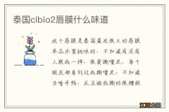 泰国cibio2唇膜什么味道