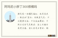 阿玛尼小胖丁300很橘吗