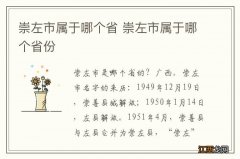 崇左市属于哪个省 崇左市属于哪个省份