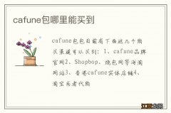 cafune包哪里能买到