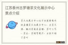 江苏泰州古罗塘茶文化展示中心景点介绍