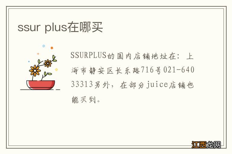 ssur plus在哪买