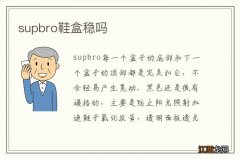 supbro鞋盒稳吗