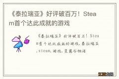 《泰拉瑞亚》好评破百万！Steam首个达此成就的游戏