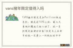 vans猪年限定值得入吗