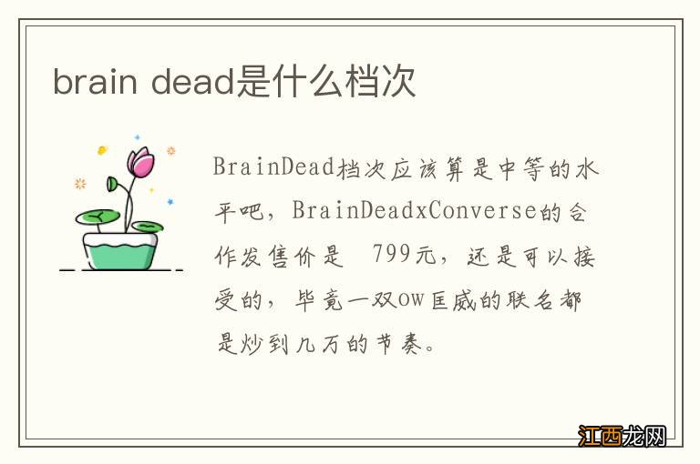 brain dead是什么档次