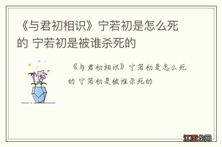 《与君初相识》宁若初是怎么死的 宁若初是被谁杀死的