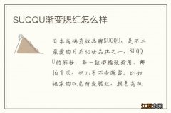 SUQQU渐变腮红怎么样