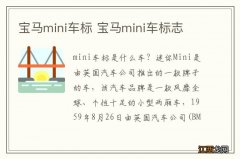 宝马mini车标 宝马mini车标志