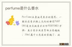 perfume是什么香水