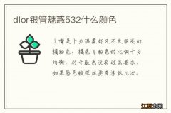 dior银管魅惑532什么颜色