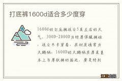 打底裤1600d适合多少度穿